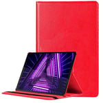 Housse Cool pour Lenovo Tab M10 Plus/FHD Plus 2ème Gen/Tab K10 Simili-Cuir uni Rouge 10,3 poug