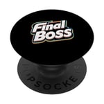 Final Boss Gamer Wrestling Final Boss Retro Funny Gamer PopSockets PopGrip Interchangeable