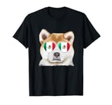 Akita Dog Mexico Flag Sunglasses T-Shirt