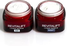 L'Oréal Paris Laser Renew Day & Night Cream Duo, Anti-Ageing with Hyaluronic Aci
