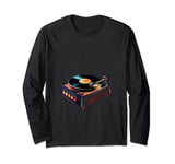 Vinyl Record Player Turntable 80s 90s Music DJ Musician Long Sleeve T-Shirt