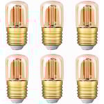 Mini LED-rörlampa, 1W E27-sockel 2200K varmvit 6-pack
