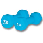 Urban Fitness Neoprene Covered Hex Dumbbells Fitness (Pair) Blue 2 X 2kg, one size, K-REY-UFW033