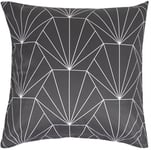 Kuddfodral 60x63 cm - Hexagon grå - 100% bomullssatin