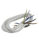Unitec 44609 câble h05 vV-f 5G2.5 mm² Blanc 2 m
