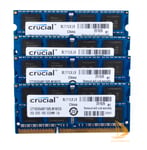 Crucial 4x 8GB 2Rx8 PC3-12800S SODIMM RAM Laptop Memory Intel DDR3 1600Mhz @dd