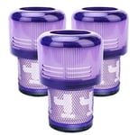 3 x Filters for DYSON V11 V15 SV14 SV22 Cordless Vacuum Cleaner Washable Purple