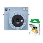 Fujifilm Instax SQ1 Instantkamera + 10 film pakke, Glacier blue
