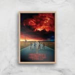 Stranger Things Welcome To Hawkins Giclee Art Print - A2 - Wooden Frame