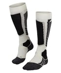 FALKE Women's SK2 Intermediate Cashmere W KH Breathable Warm Thick 1 Pair Skiing Socks, White (Woolwhite 2060), 4-5