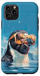 iPhone 11 Pro Cool Penguin with Sunglasses in Ice Water Case
