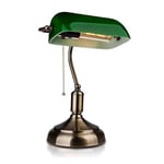 V-TAC VT-7151 SKU 3912 Lampe de table vintage en laiton et verre coloré E27 Vert