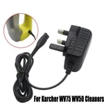 UK Plug Window Vac Vacuum Battery Charger Karcher WV2 50 60 70 75 Series Power