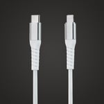 Linocell Premium Kevlar USB-C- till Lightning-kabel Vit 0,5 m