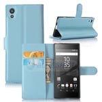 Sony Xperia XA1 PU Wallet Case Light Blue