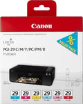 Canon PGI-29 CMY/PC/PM/R Multipack - Yellow, cyan, magenta, red, photo cyan, pho