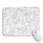 Gaming Mouse Pad 3D Topographic Map Topo Contour Rendering Abstract Geography Wavy Nonslip Rubber Backing Computer Mousepad for Notebooks Mouse Mats