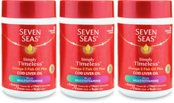 Seven Seas One-A-Day Cod Liver Oil Plus Multivitamins 30 Capsules X 3