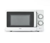 Tower 700W Analogue Dial Solo Microwave Oven Food Kitchen 20L Freestanding White