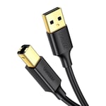 Ugreen USB-A til USB-B printerkabel, 480Mbps, 5m - Sort