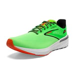 BROOKS Men's Launch GTS 10 Sneaker, Green Gecko/Red Orange/White, 11 UK
