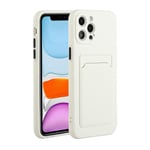 IPhone 12 Pro Max skal med en korthållare - Vitt