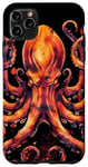 Coque pour iPhone 11 Pro Max Kraken une pieuvre avec des tentacules de feu et de flammes