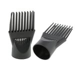 Nigoz 2pcs Professional Universal Hairdressing Salon Hair Dryer Diffuser Wind Blow Cover Comb Attachment Nozzle Black Plastic Superior Quality and Creative Exquisite Craftsmanship