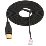Cable de souris USB durable de 2,2 m avec connecteur USB/5 broches, cable tress¿¿ ¿¿ boucle pour Razer Naga 2014 Line 14