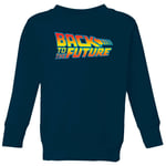 Back To The Future Classic Logo Kids' Sweatshirt - Navy - 3-4 Years - Navy