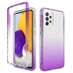Samsung Galaxy A52 Case, Galaxy A52s 5G Cover Crystal Clear Rugged Bumper Case Slim Fit Flexible TPU Shockproof Anti-scratch Protective Phone Case for Samsung Galaxy A52, Purple