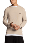 Lyle & Scott Cotton Crew Neck Jumper Beige