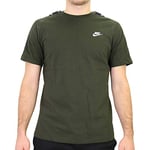 Nike Hbr Swoosh 2 T-Shirt pour Homme XS Sequoia/White