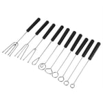 10Pcs Chocolate Dipping Set, Stainless Steel Fondue Forks Chocolate Dipping Fork DIY Decorating Tool