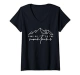 Womens Take Me To The Mountains V-Neck T-Shirt