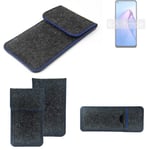 Protective cover for Oppo Reno8 Z 5G dark gray blue edge Filz Sleeve Bag Pouch