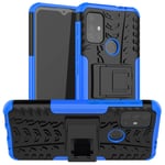 TenDll Case for Motorola Moto G30/G10, Shockproof Tough Heavy Duty Armour Back Case Cover Pouch With Stand Double Protective Cover Motorola Moto G30 Case -Blue