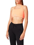 Nike CZ7213-854 Swoosh AIR Bra Sports Bra Womens Bright Mango/Bright Mango/(Reflective silv) XS