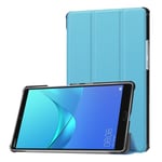 Huawei Mediapad M5 8 Stående Skal Pu Läder - Ljusblå