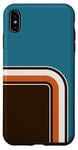 Coque pour iPhone XS Max Téléphone Kandy Moderne Abstrait Cool Insolite Turquoise BrunCream