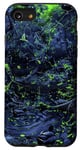 Coque pour iPhone SE (2020) / 7 / 8 Oiseaux lumineux vert camouflage nuit