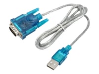 Akyga Ak-Co-02 - Seriell Kabel - Usb (Hane) Till Rs-232 (Hane) - 1 M - Tumskruvar - Vit