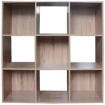 Capaldo - Bibliothèque modèle cube 9 chêne cm.91x30x91h - Salle de séjour
