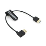 Cable HDMI 8K 2.1 Haute Vitesse pour Atomos Ninja V Moniteur Droit vers Angle Gauche Cordon HDMI pour Z CAM E2, pour Sony FS5 | FS7| A7S3 Cam¿¿ras 10 pouces | 25 CM