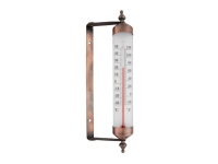 Esschert Design Thermometer Fensterrahmen, Galileo-termometer, Utomhus, Analog, brons, Vit, Glas, Polypropylen (PP), Polyvinylklorid (PVC), Stål, Fönster