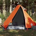 vidaXL Campingtält 2 Personer grå & orange 267x154x117 cm 185T taft 94321