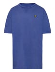 Acid Wash Over D Tee Tops T-shirts Short-sleeved Blue Lyle & Scott Junior