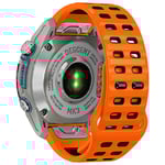 Garmin Fenix 8 47mm/7/6/6Pro etc. Tvåfärgat klockarmband i silikon - Orange