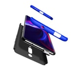 BIKANA Coque Compatible avec Xiaomi Redmi K20(Pro)/Mi 9T(Pro) Housse Noir Bleu Etui,[2*Écran en Verre Trempé] PC Hard Shell 360°Ultra Mince Cover Anti-Choc Bumper Protective Case Antidérapant Coque