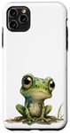 Coque pour iPhone 11 Pro Max Grenouille mignonne et amusante. Vert. Amoureux des grenouilles. Amoure